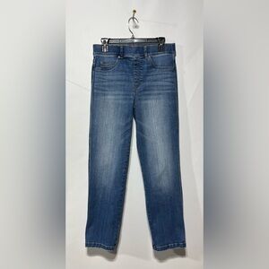 SPANX Women's High-Rise Straight Leg Blue Jeans Size Large Inseam 28”‎